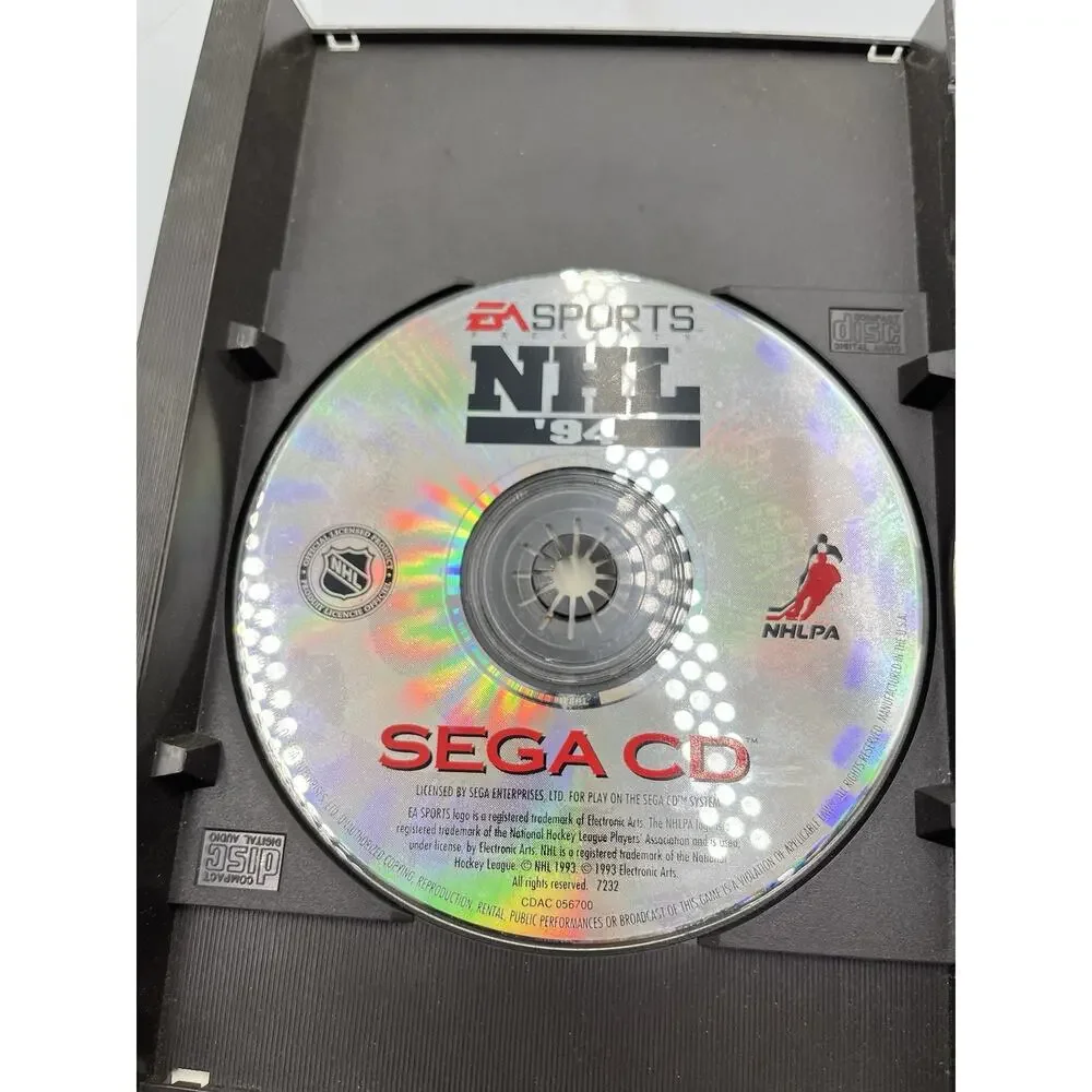 NHL '94 (Sega CD, 1993) Loose Disc Only! Good Condition! Hockey EA Sports